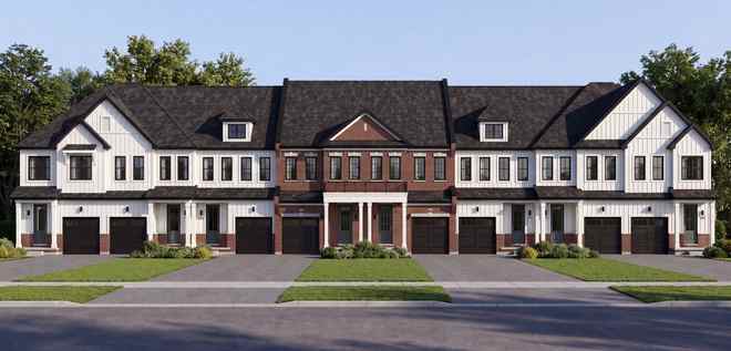 Artist’s concept of 20-foot freehold townhomes